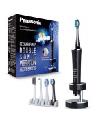 Panasonic Periuta de dinti electrica - Sonic Motor - Îngrijire parodontală și îngrijirea Interdentală cu vibrație - 5 capete incluse - Negru