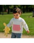 Panco Bluza cu maneca lunga si imprimeu Iepuras - Stella - Alb si Roz - pentru fetite - Alb