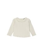 Panco Bluza subtire cu maneca lunga si guler volan - Little Heart - Ecru - pentru fetite - Ecru