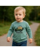 Panco Bluza subtire cu maneca lunga si model Camion - - Authentic Threads - Mint - pentru baieti - Verde menta