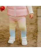 Panco Colanti colorati - Rainbow - Roz Bleu Alb Galben - pentru fetite - Alb