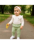 Panco Colanti cu volan din dantela - Essential - Mentă - pentru fetite - Verde menta