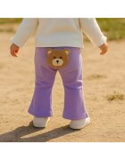 Panco Colanti evazati cu ursulet aplicat - Cute Bear - Mov - pentru fetite - Mov