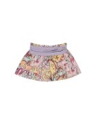 Panco Fusta cu banda mov in talie si imprimeu colorat - Star Light - Roz - pentru fetite - Roz