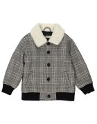 Panco Geaca cu blanita si elastic in talie - model in carouri - - Happy Camp - Negru & Gri - pentru baieti - Negru
