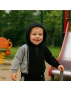 Panco Hanorac cu gluga - - City Boys - Negru & Gri - pentru baieti - Negru
