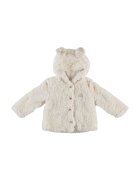Panco Jacheta Teddy cu gluga si urechiuse - - Cute Bear - Ecru - pentru fetite - Ecru