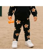 Panco Pantaloni cu imprimeu floral - Good Day - Negru - pentru fetite - Negru