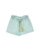 Panco Pantaloni scurti cu esarfa in talie - Jungle - Verde Mint - pentru fetite - Verde menta