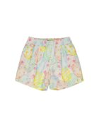 Panco Pantaloni scurti cu imprimeu colorat - Party Mood - Alb cu cercuri multicolore - pentru fetite - Alb