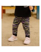 Panco Pantaloni sport - Zebra - Negru si Mov - pentru fetite - Negru
