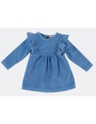 Panco Rochie babydoll cu maneca lunga si volanas - - Braverry - Albastru - pentru fetite - Albastru