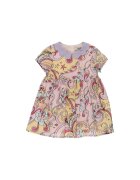 Panco Rochie cu guler Mov si imprimeu multicolor - Star Light - Roz - pentru fetite - Roz