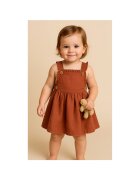 Panco Rochie sarafan babydoll - Retro Journey - Caramiziu - pentru fetite - Caramiziu