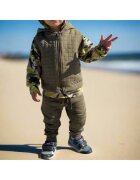 Panco Set 3 piese sport: vesta - bluza si pantaloni - Dino Jungle - Kaki - pentru baietei - Kaki