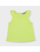 Panco Top cu guler volan - Elena - Galben Fosforescent - pentru fetite - Galben