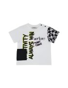 Panco Tricou imprimat - Feeling Good - Alb/Negru - pentru baietei - Alb