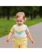 Panco Tricou imprimat - Keep Going - Alb cu maneci colorate - pentru fetite - Alb