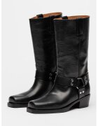 PARIS TEXAS Cizme biker de piele Roxy - Negru