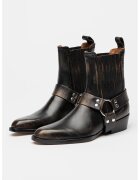 PARIS TEXAS Ghete western de piele Helena - Negru