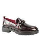 PASS Collection Pantofi casual - dama - X400008B bordo - piele lacuita - Visiniu