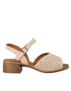 PASS Collection Sandale elegante - dama - W160028A crem - piele naturala - Crem