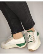 Pass Pantofi Casual Dama 60006C 97-N Crem Cu Verde - Crem - Crem