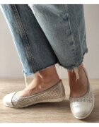 Pass Pantofi Casual Perforati Dama 42024 12-I Bej Metalic - Bej - Bej