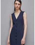 Patrizia Pepe Rochie midi cu inchidere prin nasturi - Bleumarin