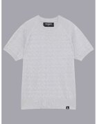 Patrizia Pepe Tricou regular fit cu guler rotund si material texturat - Gri