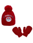 Paw Patrol Set Caciula si Manusi rosu - 50 - material 100% poliester - sezon: iarna