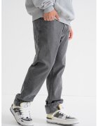 Pegador Blugi relaxed-fit din bumbac cu talie medie - Gri deschis