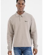 Pegador Bluza din amestec de bumbac cu guler polo - Gri melange