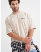 Pegador Tricou lejer din bumbac cu logo - Bej deschis