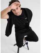 Pegador Tricou regular-fit cu logo discret - Negru/Alb optic