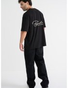 Pegador Tricou supradimensionat cu imprimeu logo - Negru