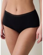 Penti Chiloti hipster cu model uni - Negru