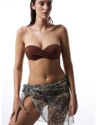 Penti Fusta cu model animal print - Maro/Gri