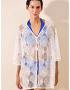 Penti Pareo crosetat cu aspect semi-transparent - Alb/Transparent