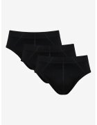 Penti Set de chiloti cu model uni - 3 Perechi - Negru