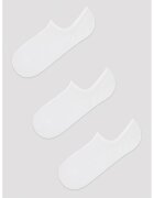 Penti Set de sosete foarte scurte - 3 perechi - Alb optic