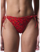 Penti Slip brazilian cu model si prindere laterala - Rosu