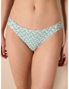 Penti Slip cu imprimeu floral - Alb/Verde/Violet