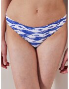 Penti Slip cu imprimeu grafic - Alb/Albastru