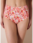 Penti Slip cu model floral - Rosu/Alb/Roz