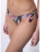 Penti Slip cu prindere laterala si model floral - Verde deschis