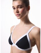 Penti Sutien colorblock de baie - Negru/Alb optic