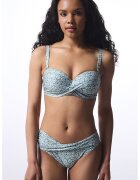 Penti Sutien de baie cu model - Alb/Verde aquamarin