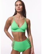 Penti Sutien triunghiular cu decolteu in V - Verde lime
