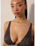 Penti Sutien triunghiular de baie cu model - Negru